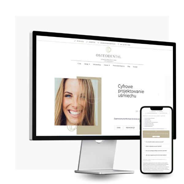 Strona internetowa gabinetu stomatologicznego Osteodental – projekt Solutio Medica