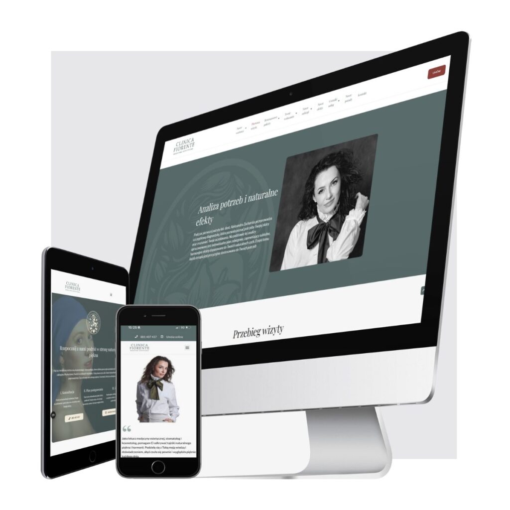 Case study Clinica Fiorente – projekt strony internetowej w ramach marketingu medycznego dla kliniki medycyny estetycznej