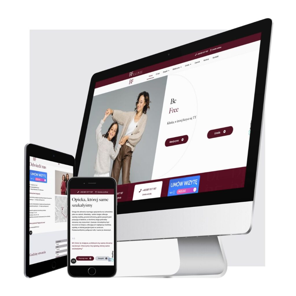 Case study BF Clinic – projekt strony internetowej w ramach marketingu medycznego dla kliniki medycyny estetycznej